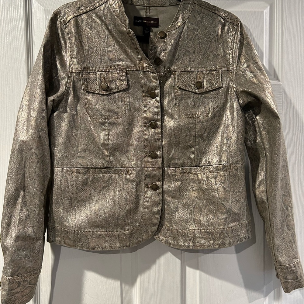 Dana Buckman Metallic with muted Animal Print